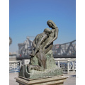 outdoor decoration bronze metal life size woman and man erotic statue